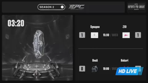 Poster siaran Team Synapse VS Zero Tenacity