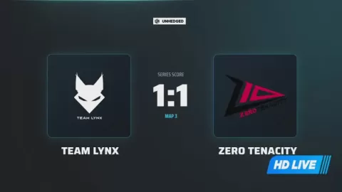 Poster siaran Team lynx VS Zero Tenacity