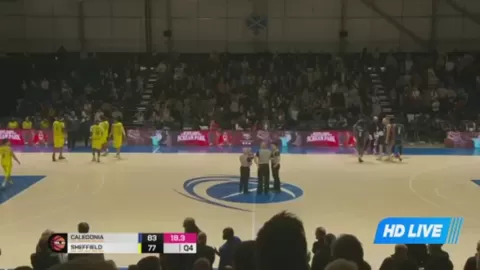 Poster siaran Caledonia Gladiators VS Sheffield Sharks