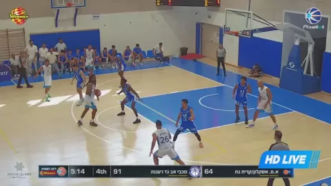 Poster siaran Maccabi Kiryat Gat VS Maccabi Raanana