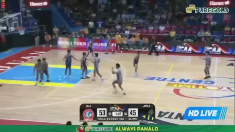 Poster siaran Arellano University Chiefs VS JRU Heavy Bombers