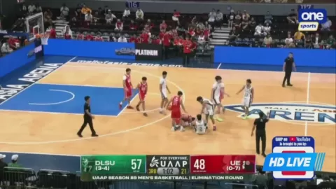 Poster siaran DLSU Green Archers VS UE Red Warriors