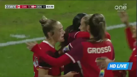 Poster siaran Canada Women VS Denmark Women