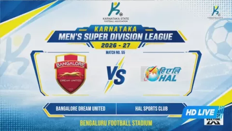 Poster siaran Bangalore Dream United FC VS Hal FC